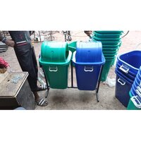 Blue And Green Plastic Swach Bharat Dustbin