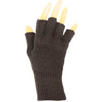 Finger Cut Gloves - Woolen Fabric, Half Finger Style | Black Color, Ideal For Daily Life Usage