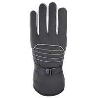 Tafta Fabric Double Layered Mobile Touch Gloves - Rubber Material, Full Finger Style, Grey Color | Quick Dry, Washable, Plain Pattern, Household Use