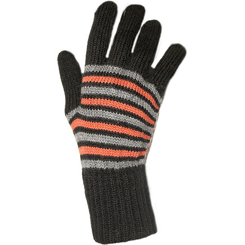 Multicolored Acrylic Wool Women Regular Gloves