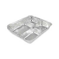 Disposable Aluminium Foil Containers - High Quality Plastic, Airtight Design For Food Storage And Transport, Multiple Sizes Available