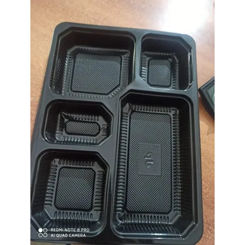 Plastic Disposable 5 Compartment Meal Tray