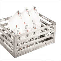Stainless Steel Plate Basket - Durable Metal Design, Pe Reinforced Base For Enhanced Support