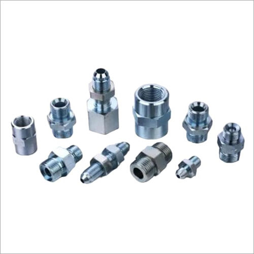 Hydraulic Fitting - Stainless Steel, Round Shape | Silver Color, Leak-Tight High-Pressure Connections, Easy Install & Maintenance