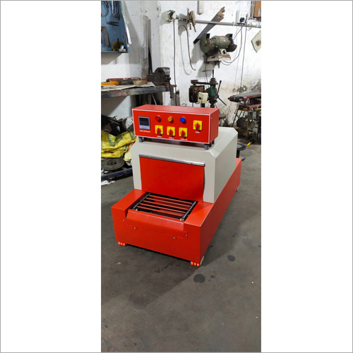Shrink Tunnel Machine - Mild Steel, 45x22x42 Inch, Red and Simence Grey | Semi-Automatic, Variable Conveyor Speed, 400 Pcs/Hour, Frequency Speed Control