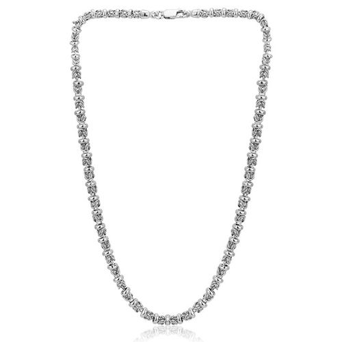 Handmade Byzantine Chain Silver Necklace