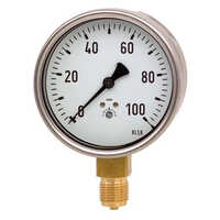 Low Pressure Capsule Gauge - Silver Industrial Grade | Usage: Air & Water Applications, Reliable Performance, Durable Design