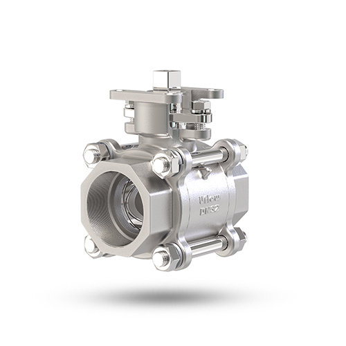 3 PIECE DESIGN  BALL VALVE (ISO PAD )