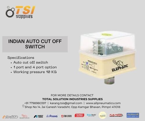 Auto Cut Off Switch - Durable Plastic Housing, Compact Design | Reliable Shutdown Functionality For Electrical Devices