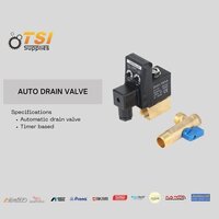 Auto Drain Valve - Aluminium Body, 90x60x130 Mm, 1/2" Bsp, 16 Bar, Led Indicator, Timer Control