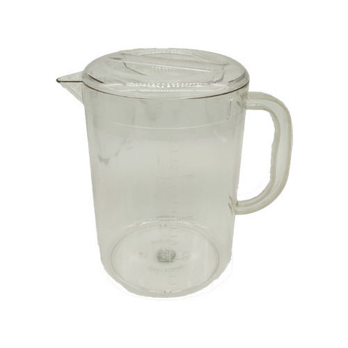 White 1200 Ml Pc Pitcher With Lid Round Shape