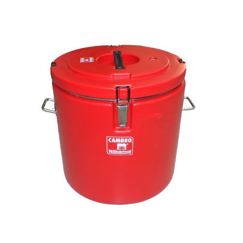 49 Ltr Red Round SS Isothermal Container