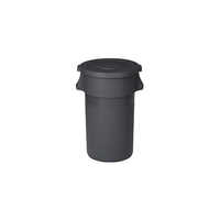 80 L Grey Plastic Round Waste Bin with Lid