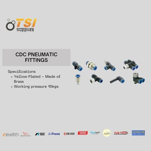 Pneumatics Fittings - Material: Brass