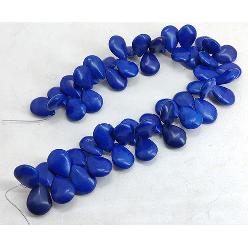 Dark Blue Synthetic Stone Beads 25x18x8 Mm