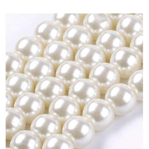 White Plastic Pearl Beads 14Mm