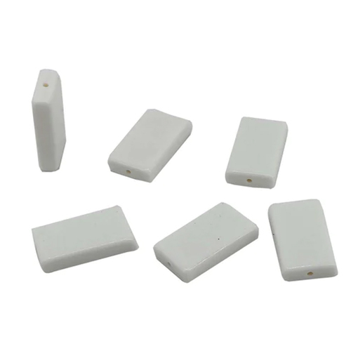 Acrylic Beads (10 Pieces) 25x14x5 MM White Rectangle