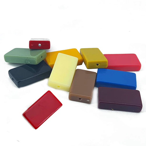 Acrylic Beads (20 Pieces) Random Assorted Colors Rectangle