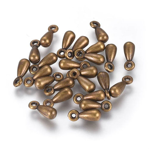 Antique Bronze Color Ccb Plastic Metallic Small Ghungroo Beads Charms