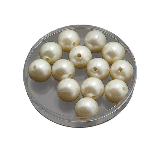 Round White Pearl Plastic Beads Without Hole, For Garments at Rs 220/packet  in Surat