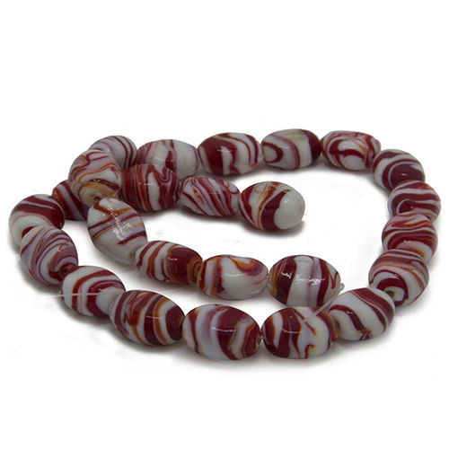 Thick Red Lampwork Glass Beads