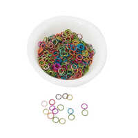 Colored Metal Jump Rings - Metal Aluminium, 6x0.8 Mm, Mixed Colors | Round Shape, Good Tarnish Resistance, Unisex For Adults