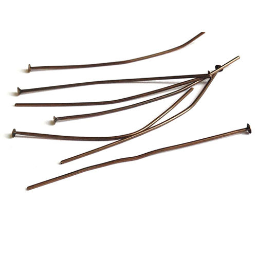 Iron Head Pins 50X0.7Mm Antique Copper Color Size: 5 Cm