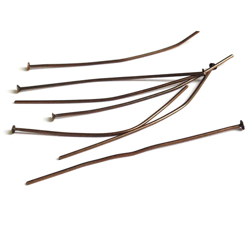 Iron Head Pins 50x0.7mm Antique Copper Color