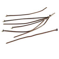 Iron Head Pins 50x0.7mm Antique Copper Color Size: 5 Cm