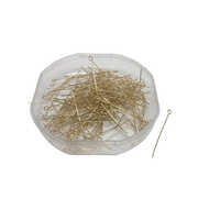 304-stainless Steel Eye Pins - 4 Cm Gold Color, Unisex Design With Excellent Tarnish Resistance