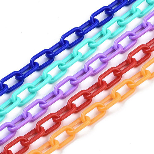 Acrylic Plastic Curb Chains For Bag Strap Mask Holder Lanyard