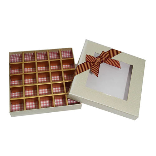 Multicolor (1 Pc) Chocolate Gift Hamper Box 25 Partition