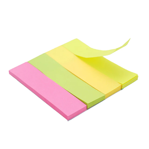 Plain Sticky Notes 3x0.75 Inch Assorted 4-Color Gift Label Paper Tag Stickers