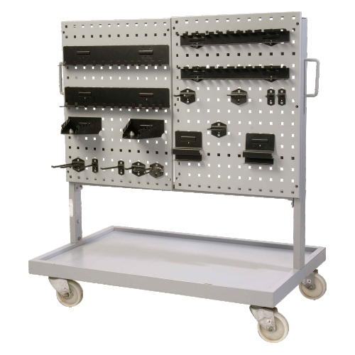 457L X 615B Mm Double Sided Tool Holder Panel with Swivel Castor Wheels