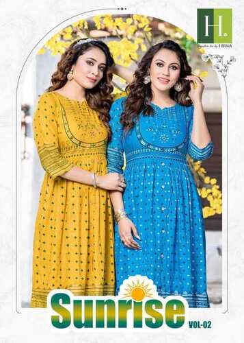 As Shown In The Catalog Rayon Tunic Kurtis