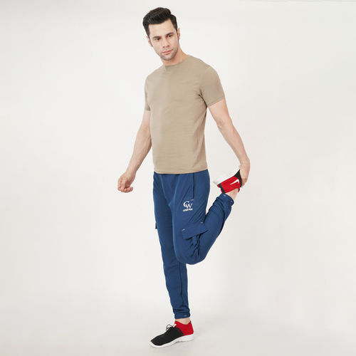 Blue Trackpants Four Pocket With Rib