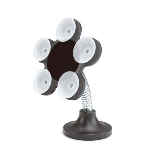 360 Rotatable Flower Shape Cellphone Holder Car And Mount Sucker Stand (Multicolored With Box) (0637) Body Material: Plastic