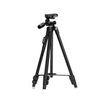 ALUMINUM ALLOY TRIPOD 3120A STAND HOLDER FOR MOBILE PHONES AND CAMERA TRIPOD KIT (1466)