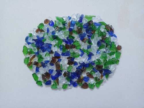 Fire pit used glass Various Colors mix Chips Glass 6-9 mm recycle crushed stone chips