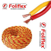 Pvc Flexible Twin Twisted Wire - Copper Conductors, 270 Meter Length, Red Pvc Insulation, Rated Voltage 1100 Volt, For Electric Applications