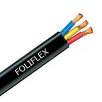 Submersible Flat Cable - Pvc Insulated, Medium Voltage, Round Copper Conductors, Black Jacket | Flexible Design For Underwater Robotics And Marine Exploration