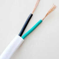 Aluminium Twin Flat Cables - Copper Conductors, Round Shape, Pvc Jacket In White | Medium Voltage, Suitable For Indoor & Outdoor Power Distribution