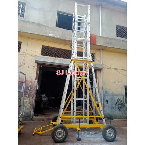 Aluminium Aluminum Tower Wheeled Ladder