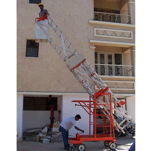 Tiltable Tower Ladder With Adjustable Platform