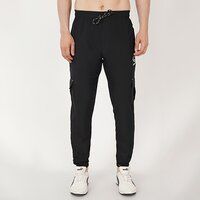 Black Trackpants Four Pocket with Rib