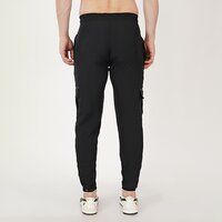 Black Trackpants Four Pocket with Rib