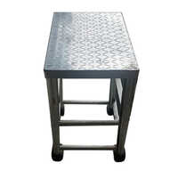 Aluminium Work Stool - Color: Silver