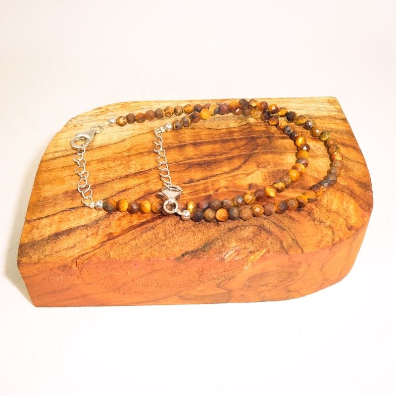 Tiger Eye 925 Sterling Silver Bracelet