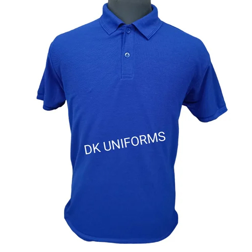 Plain Royal Blue Polyester T-Shirt at Best Price in Delhi | D K Uniforms