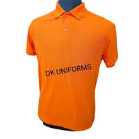Corporate Orange Plain Polyester T-Shirt Age Group: Adult